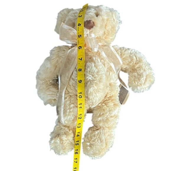 GUND Gordon Stuffed Blonde Teddy Bear with Decorative Bow - Picture 5 of 6